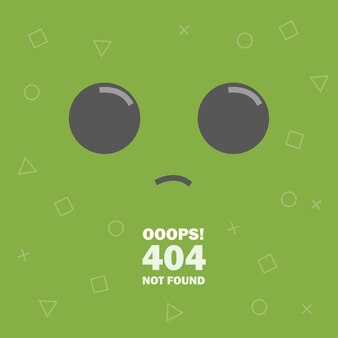 Смайлик страница ошибки 404 не найдена - современная векторная иллюстрация