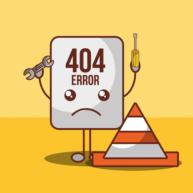 Бесплатное векторное изображение Страница ошибки 404 не найдена