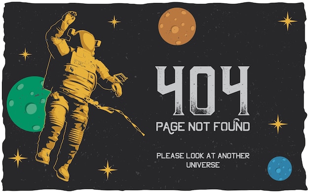 Плакат об ошибке 404 со страницей, не найденной для использования на веб-сайте