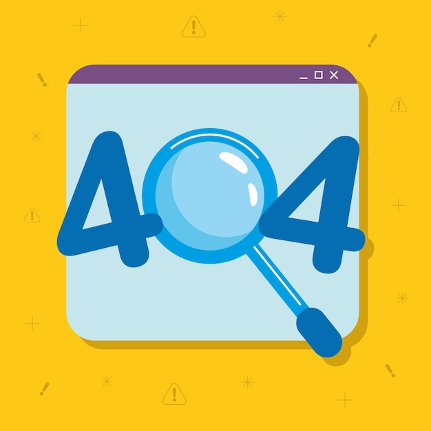 Free vector 404 error searching in webpage