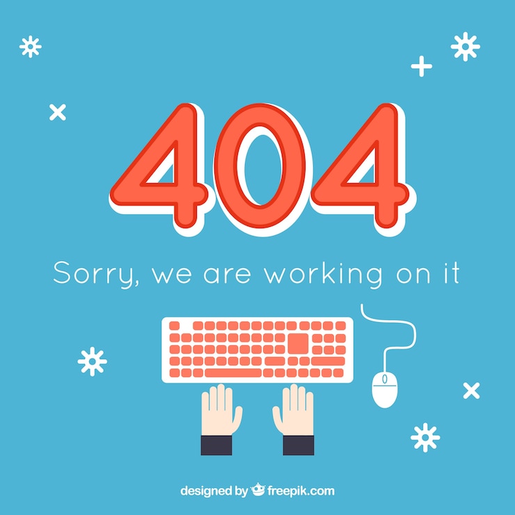 Free Vector 404 error template in flat style