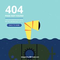 Free vector 404 error template in flat style