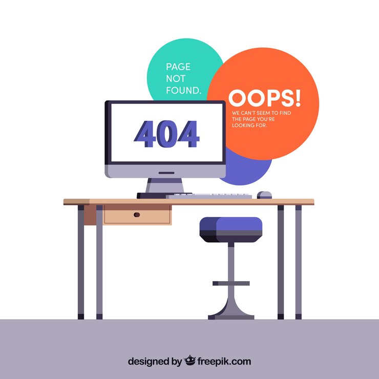 Free Vector 404 error template in flat style
