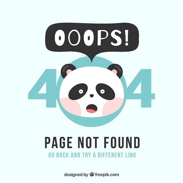 Free vector 404 error template in flat style