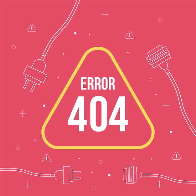 Vettore gratuito errore 404 nel triangolo