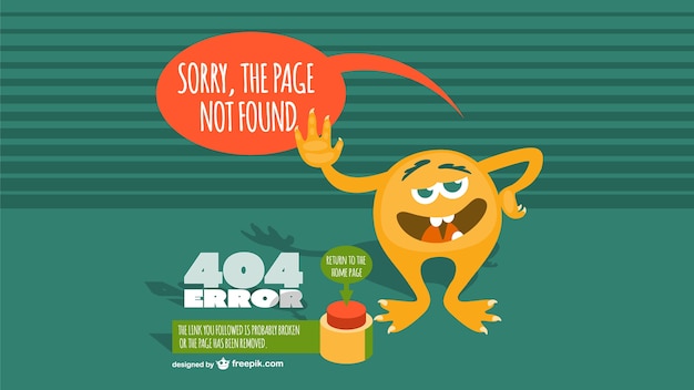 Free vector 404 error web design