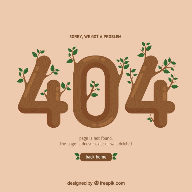 404エラーウェブテンプレートをフラットスタイルで表示