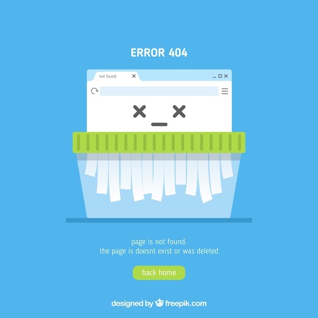 플랫 스타일의 404 오류 웹 템플릿