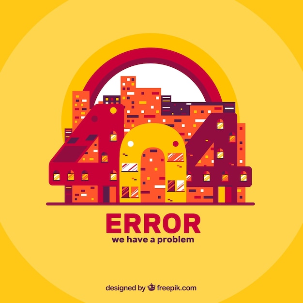 Бесплатное векторное изображение 404 веб-шаблон ошибки в плоском стиле