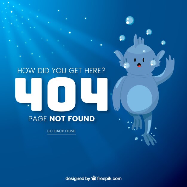 404 error web template with funny monster