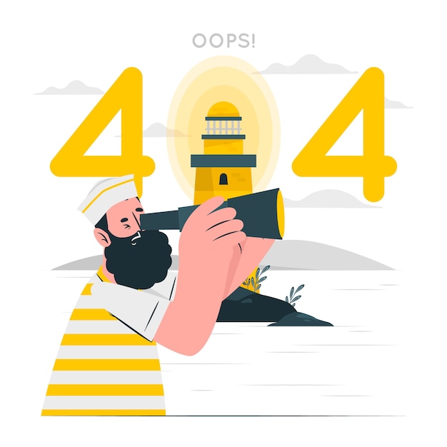 Free vector 404 error with person looking for concept illustration