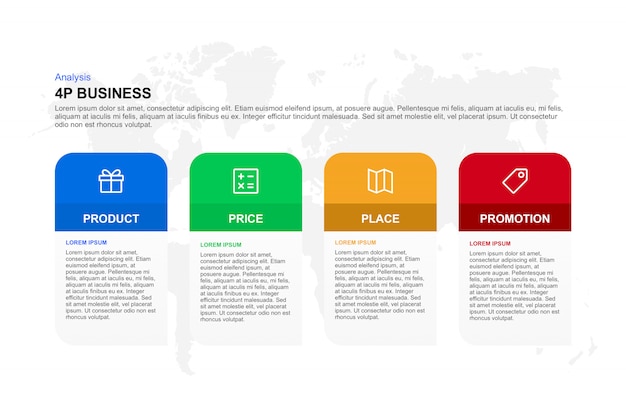 Premium Vector 4p Business Marketing Model Infographic Template