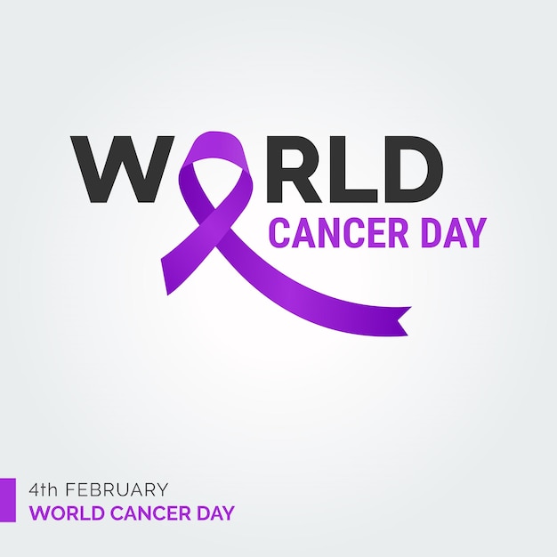 Free vector 4th february world cancer day