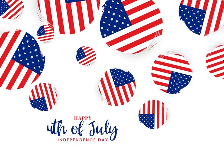 Free Vector 4th of july american independence day flag style background