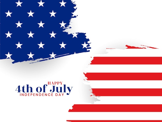 Free vector 4th of july american independence day flag style background