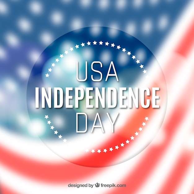 Free vector 4th of july background with american flag