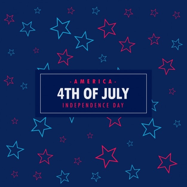 Free vector 4th of july background with stars