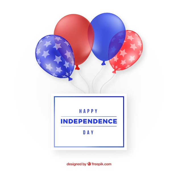 Free vector 4th of july balloons bunch in flat style