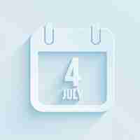 Free vector 4th of july calendar