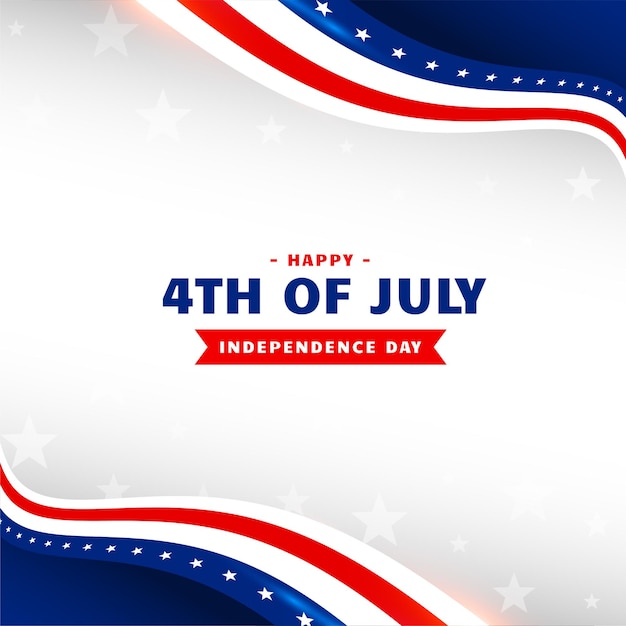 Vettore gratuito 4 luglio felice sfondo per le vacanze del giorno dell'indipendenza