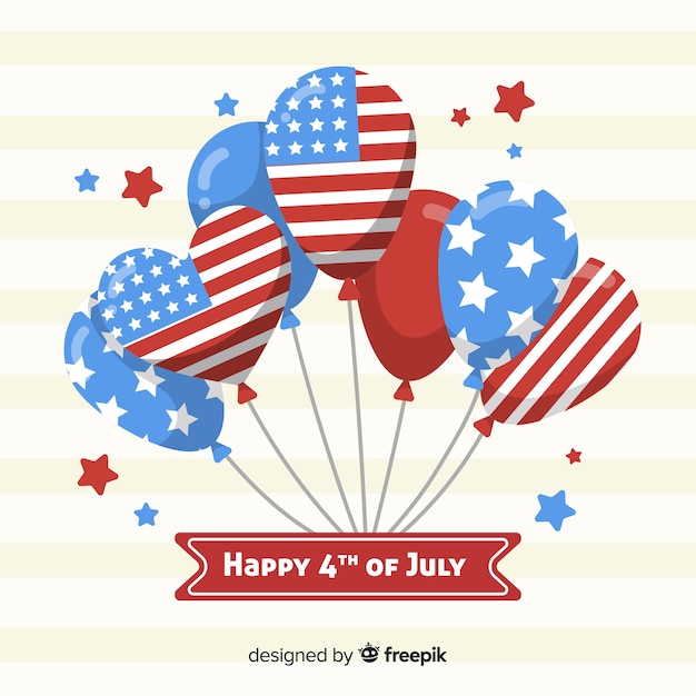 4th of july - independence day background with balloons