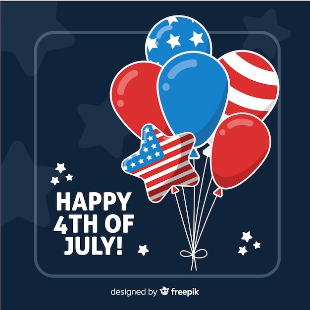 4th of july - independence day background with balloons
