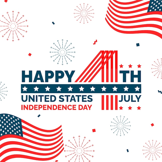 Free vector 4th of july - independence day background