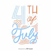 Vettore gratuito 4 luglio - sfondo del giorno dell'indipendenza
