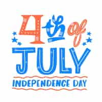 Бесплатное векторное изображение 4 июля, день независимости дизайн