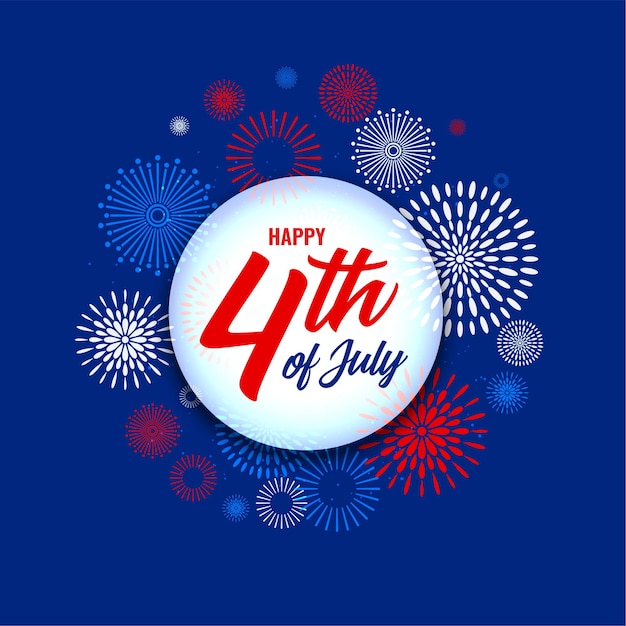 Free vector 4th of july independence day fireworks background