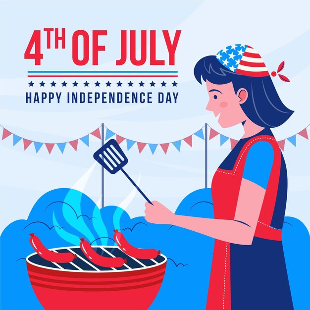 4 июля - иллюстрация дня независимости
