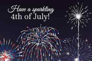 Free vector 4th of july template for banner, have a sparkling 4th of july