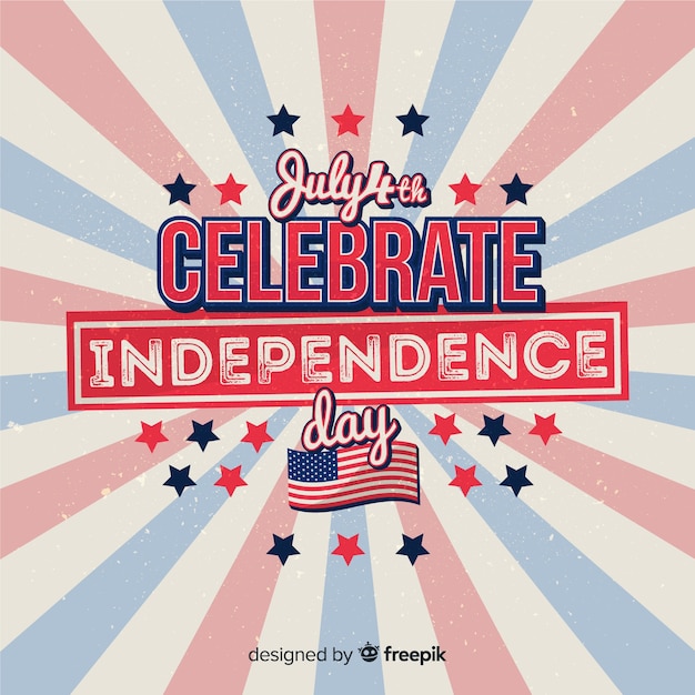 Бесплатное векторное изображение 4 июля - день независимости