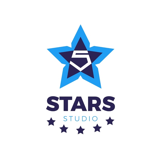 Free vector 5 star logo template design