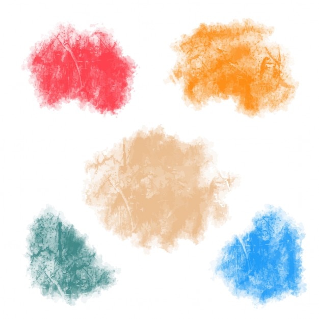 Free vector 5 watercolor spots