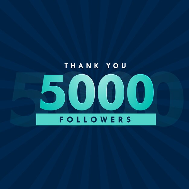 5000 followers design