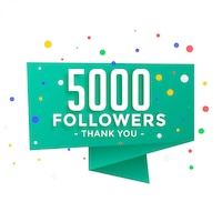 5000 social media followers thank you post template