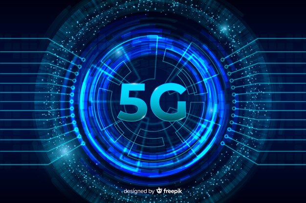 5g centered concept background 