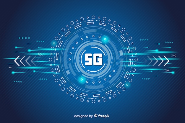 無料ベクター 未来的な5 gコンセプトの背景