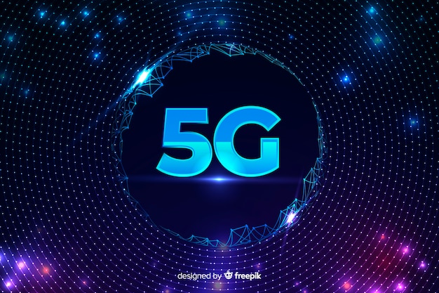 Free vector 5g concept background with wired net