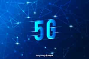 Vettore gratuito sfondo di concetto 5g