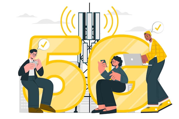 Free vector 5g  concept illustration