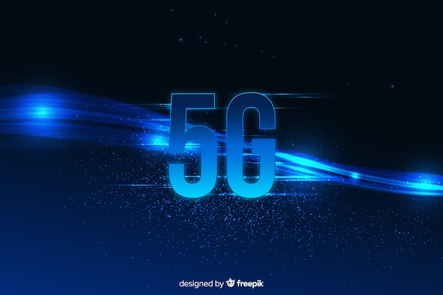 Бесплатное векторное изображение 5g концепция современного фона