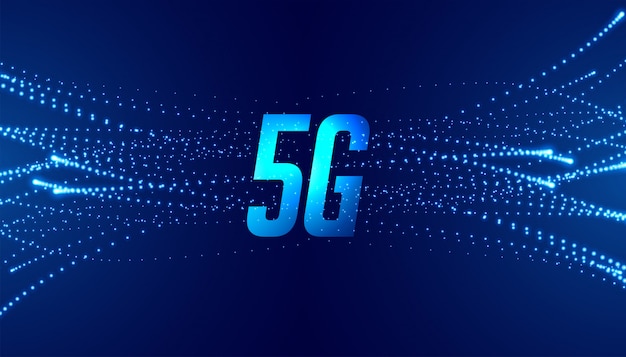 Free vector 5g fifth generatifast speed telecom technology background