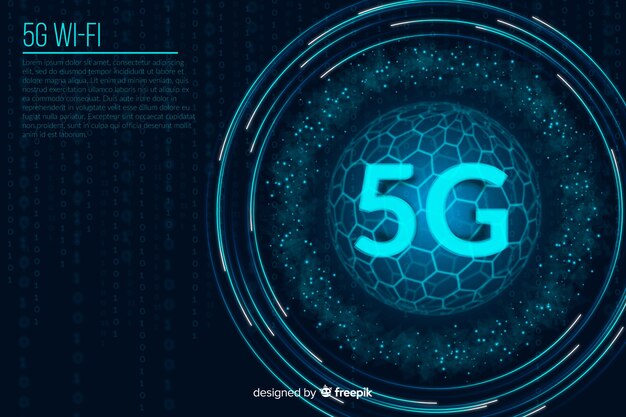 5 gの未来の数字の概念の背景