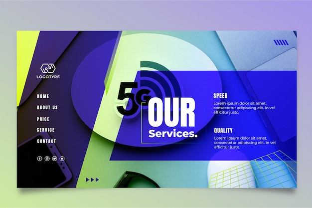 5g instagram landing page template