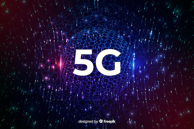 Предпосылка концепции интернет-связи 5g с глобусом диско