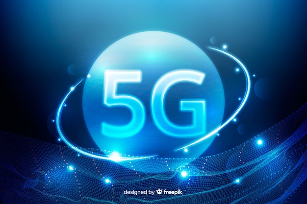 5g 기술 현대 배경