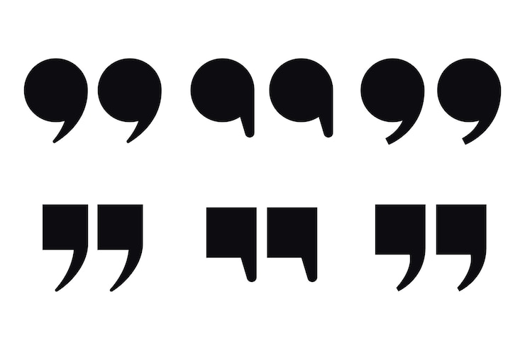 Free Vector 6 quotation marks signs