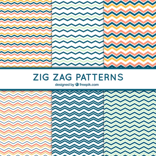 6 zig zag patterns